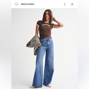 Abercrombie & Fitch Wide Leg High Rise Jeans